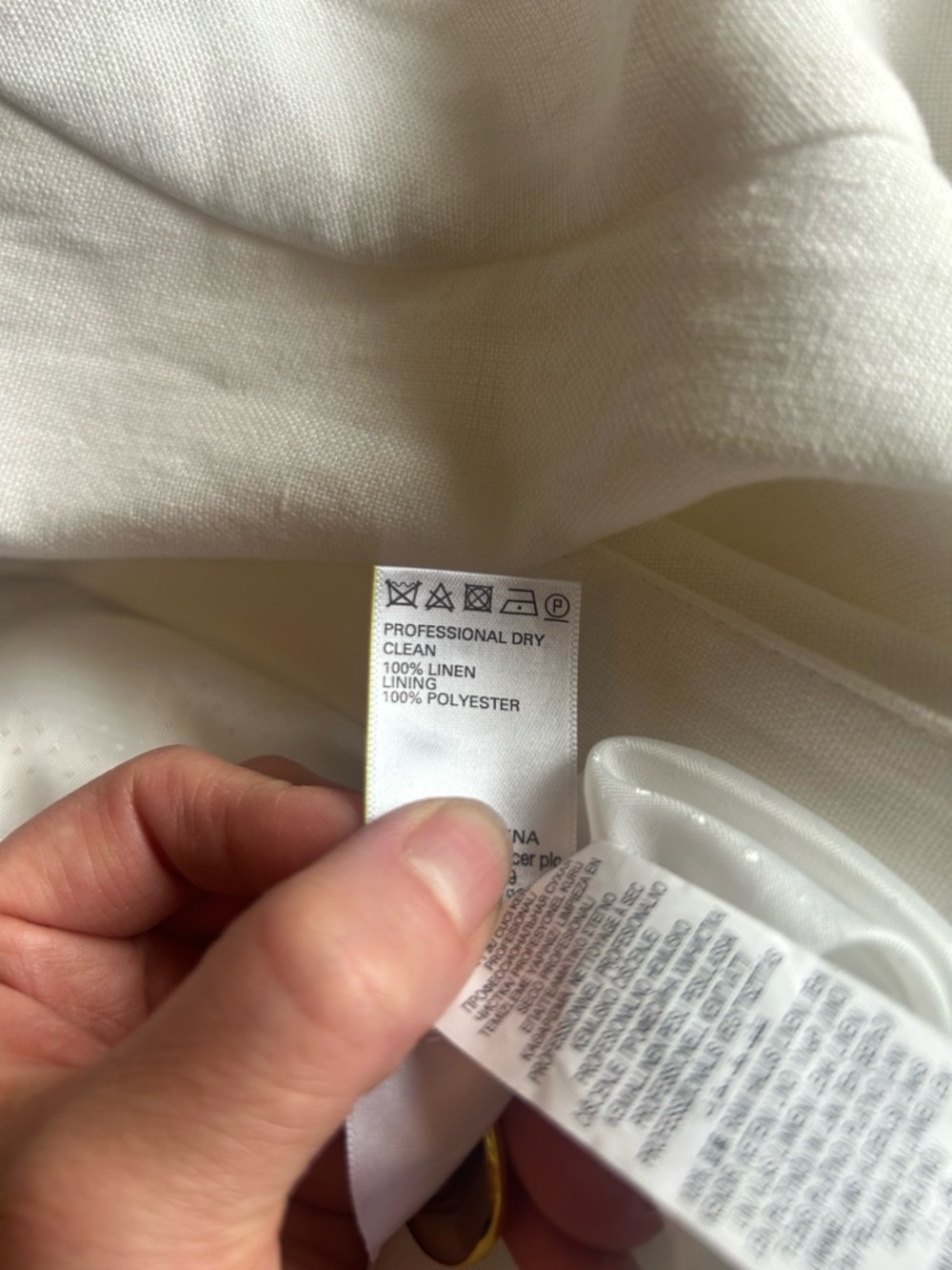 Pure Linen Blend White Blazer Jacket - Picture 4 of 5